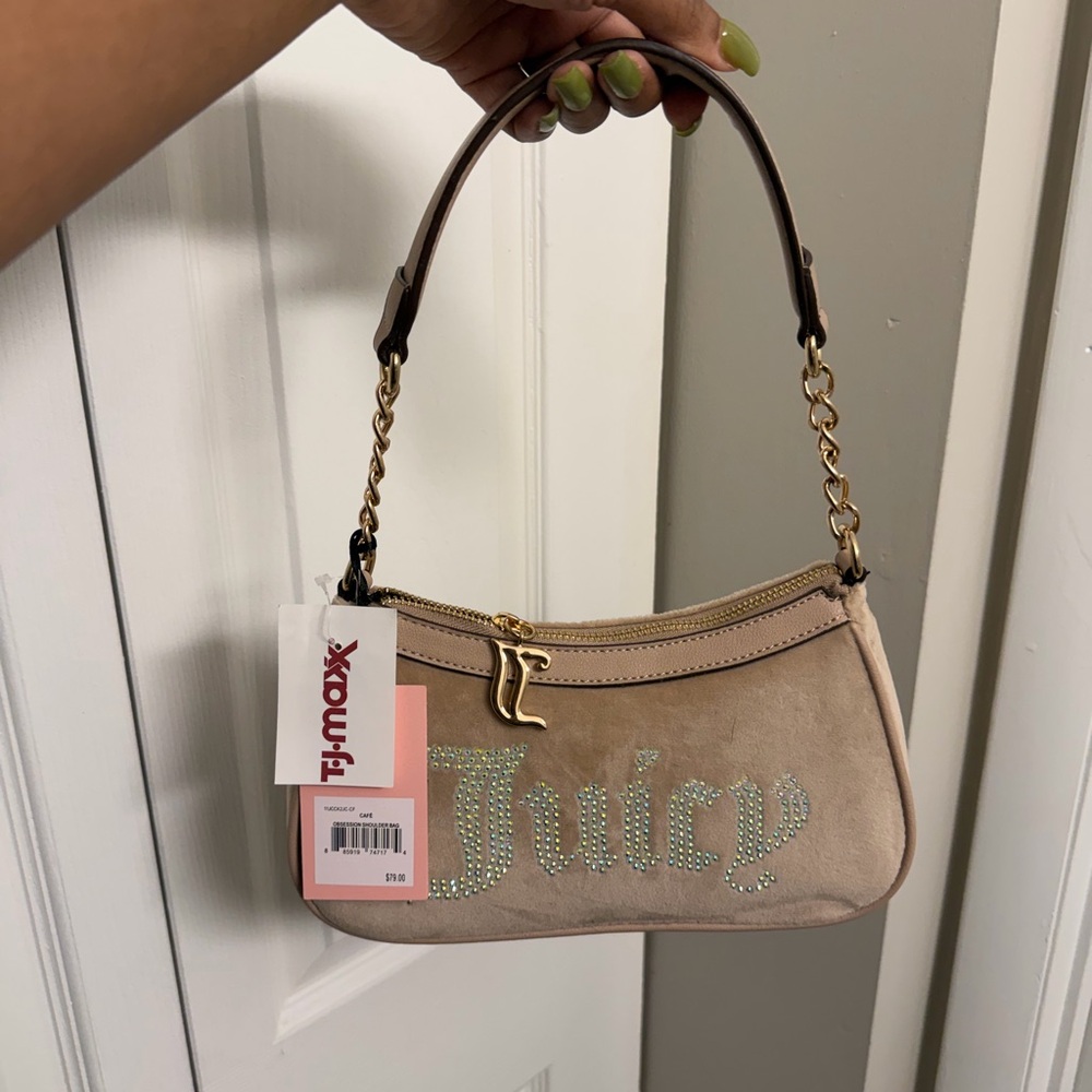 Juicy Couture Tan Mini Bag with Gold Accents